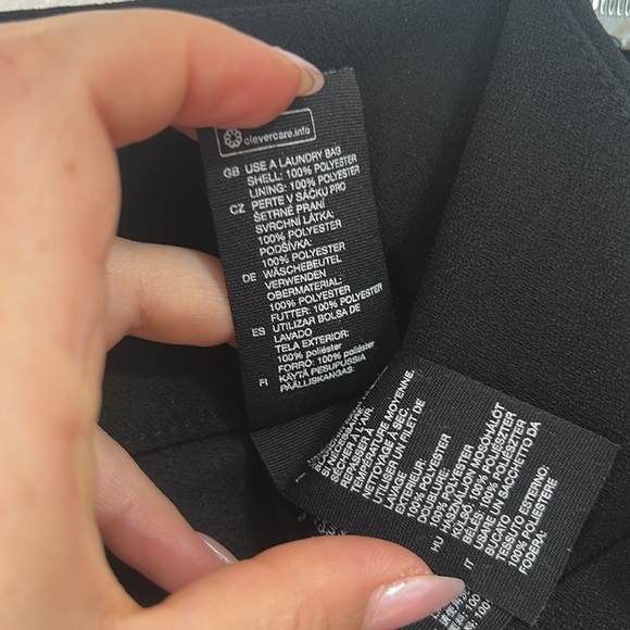 & Other Stories wide leg belted trousers high rise size 4 small black - Picture 6 of 7